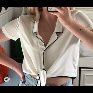 NORDSTROMS tie up blouse
